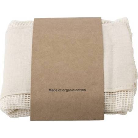 Set de 3 bolsas de malla de algodón orgánico Adele